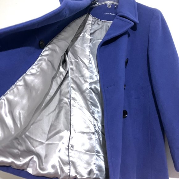 Calvin Klein Wool-Cashmere Double Breasted Pea Coat - Picture 7 of 17